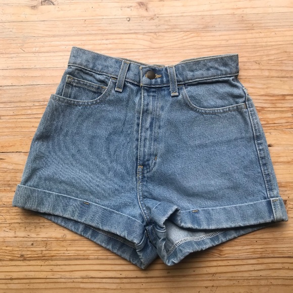 American Apparel Jean Shorts - High Waist - Size 26 - Picture 1 of 5